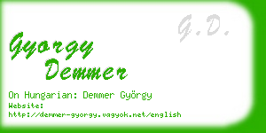 gyorgy demmer business card